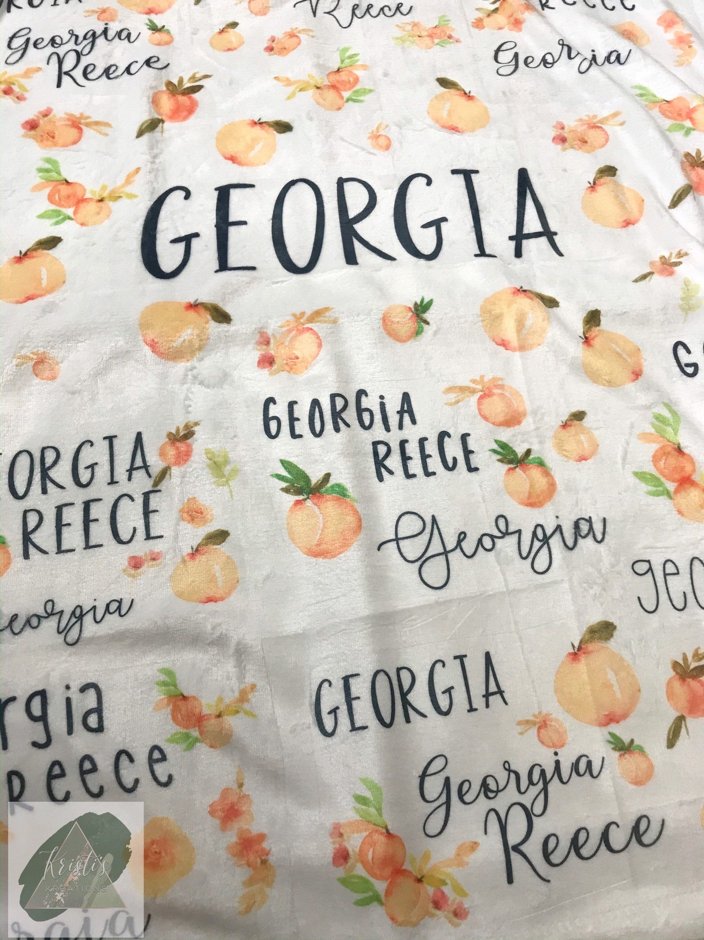 Big Peaches Baby Blanket