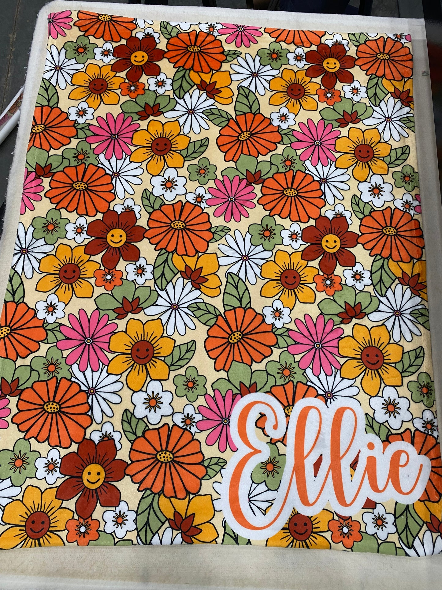 Retro floral Baby Blanket