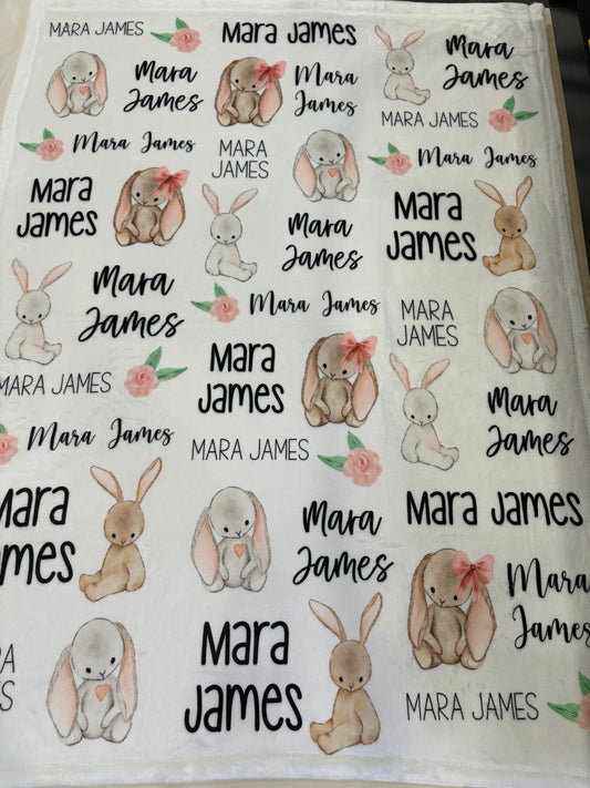 Sweet bunnies Baby Blanket