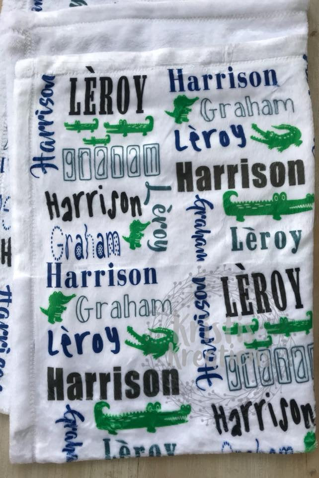 Alligator Baby Blanket