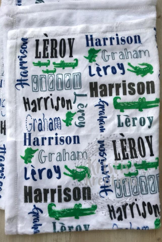 Alligator Baby Blanket