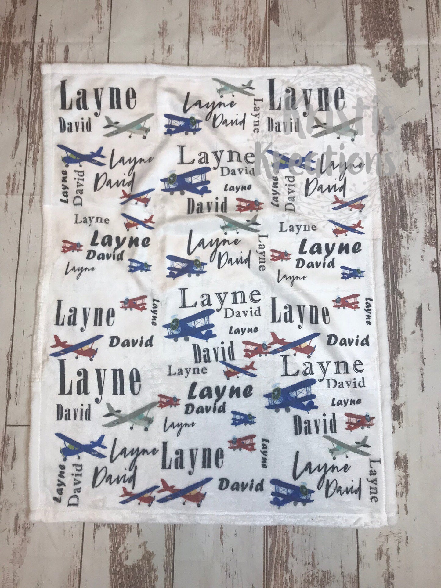 Vintage Airplanes Baby Blanket