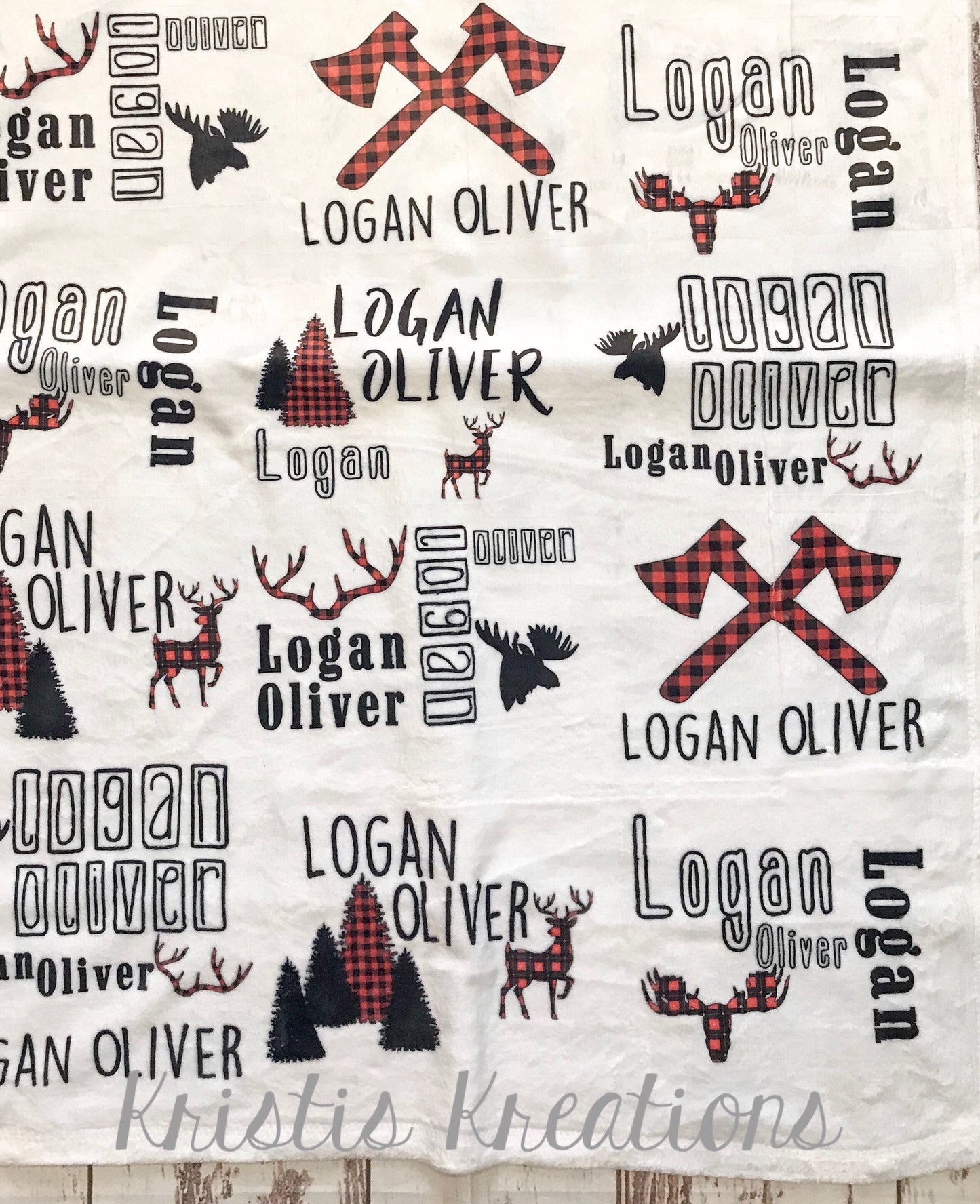 Red Plaid Lumberjack Baby Blanket