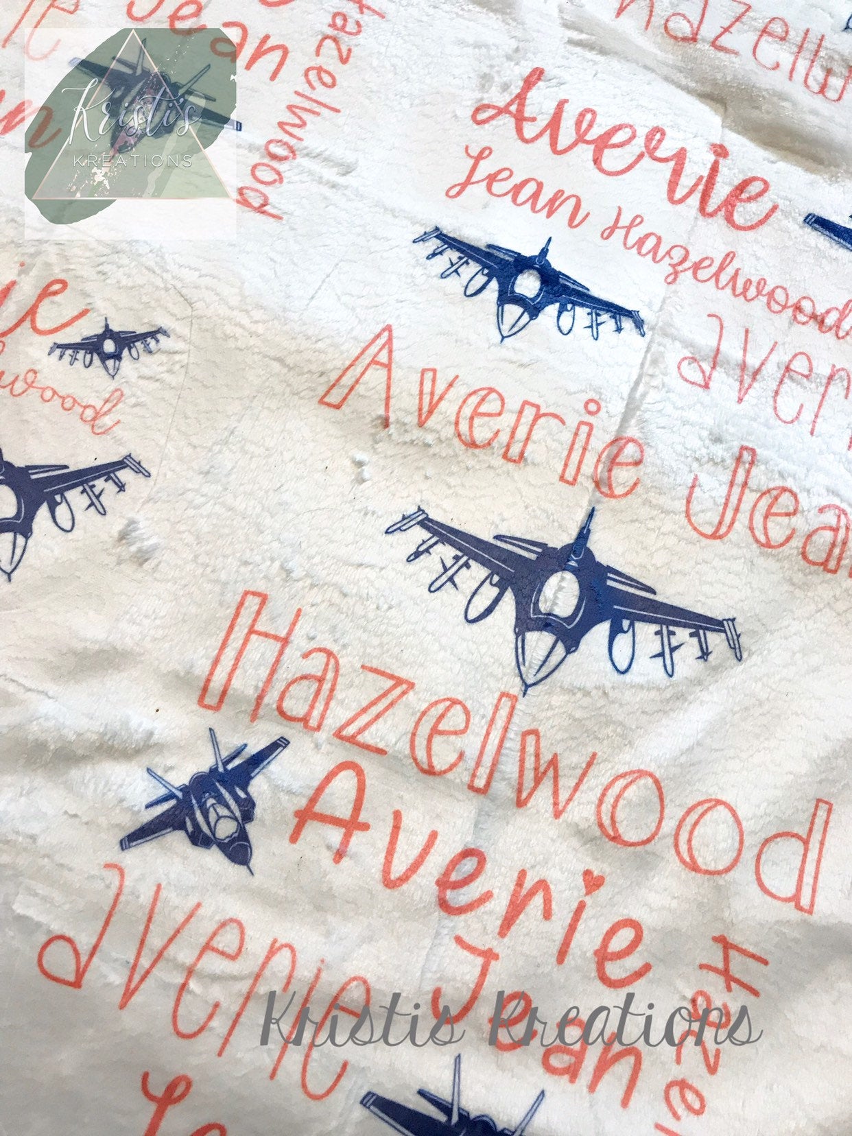 Navy Aircraft Baby Blanket