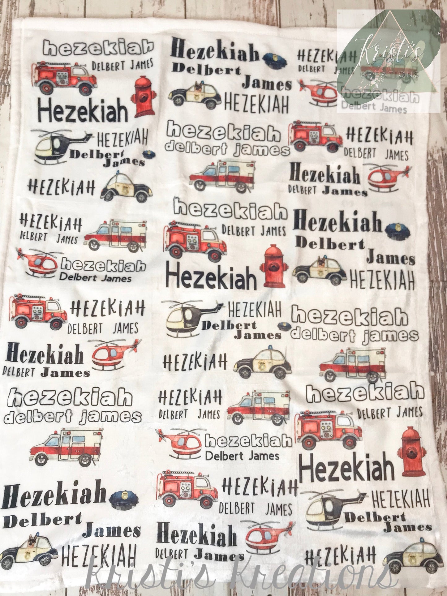 emergency vehicles Baby Blanket