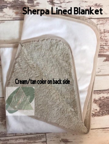 Sherpa lined outlet baby blanket