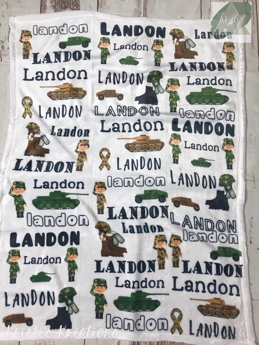 Military Camo Baby Blanket