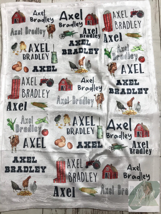 Farm Life Baby Blanket