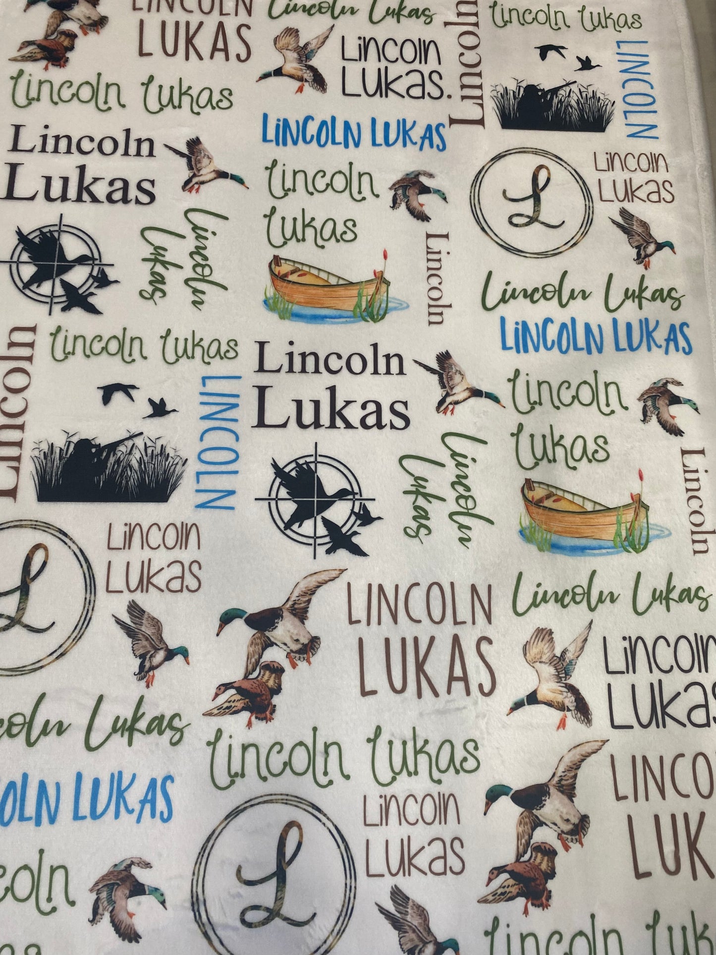 Duck hunting baby blanket