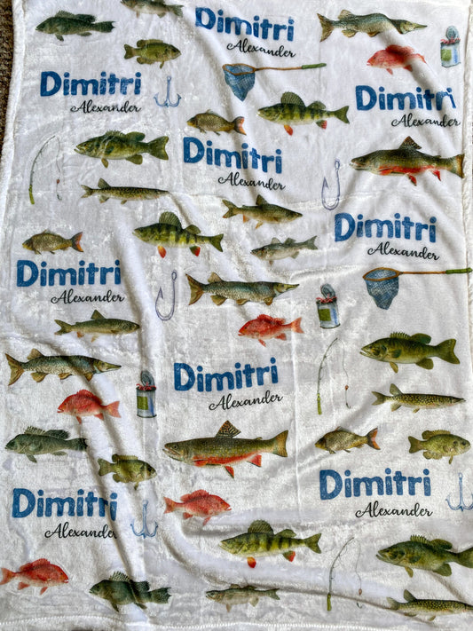 Fishing Baby Blanket