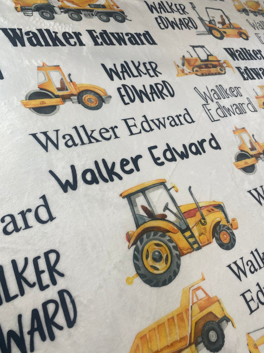 Construction trucks Baby Blanket